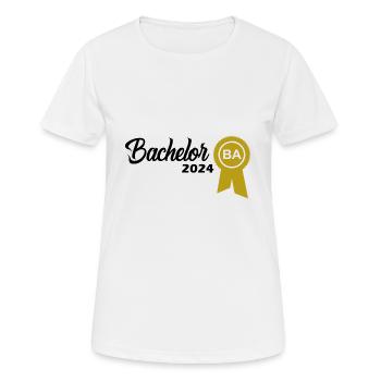 Baccalauréat 2024 Diplôme d’études supérieures - T-shirt respirant Femme - blanc - Devant - AI Model Female 172 dark (172cm)