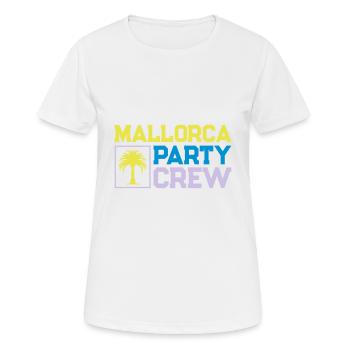 Mallorca Party Crew - T-shirt respirant Femme - blanc - Devant - AI Model Female 172 dark (172cm)