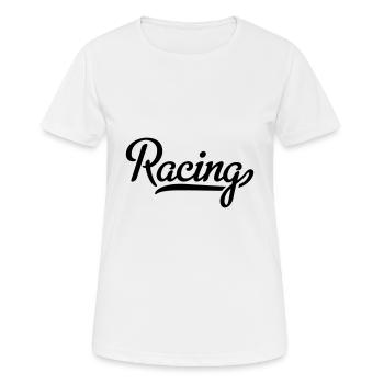 racing - Frauen T-Shirt atmungsaktiv - Weiß - Vorne - AI Model Female 172 dark (172cm)