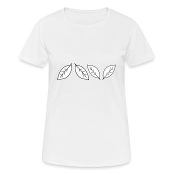 Quatre feuilles feuille symbole forme forme - T-shirt respirant Femme - blanc - Devant - AI Model Female 172 dark (172cm)
