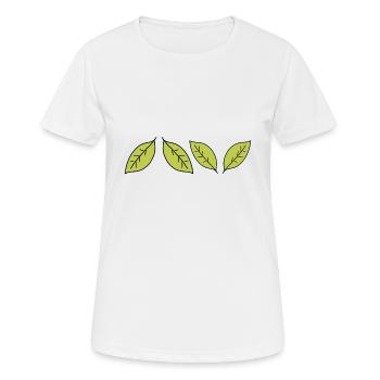 vier Blätter blatt symbol - Frauen T-Shirt atmungsaktiv - Weiß - Vorne - AI Model Female 172 dark (172cm)
