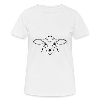 sheep - Women's Breathable T-Shirt - white - Front - AI Model Female 172 dark (172cm)