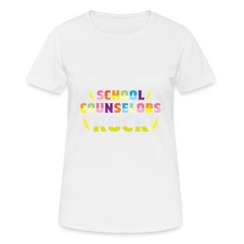 Les conseillers scolaires font basculer le poison de l’enseignant de confiance - T-shirt respirant Femme - blanc - Devant - AI Model Female 172 dark (172cm)