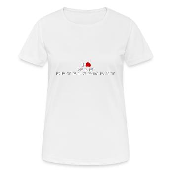 I hate Web development - Women's Breathable T-Shirt - white - Front - AI Model Female 172 dark (172cm)