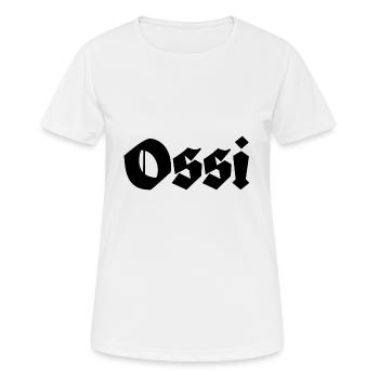Ossi Ostdeutschland - Frauen T-Shirt atmungsaktiv - Weiß - Vorne - AI Model Female 172 dark (172cm)