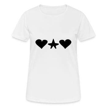 formen form herzen herz stern - Frauen T-Shirt atmungsaktiv - Weiß - Vorne - AI Model Female 172 dark (172cm)