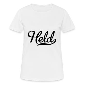 Held - Frauen T-Shirt atmungsaktiv - Weiß - Vorne - AI Model Female 172 dark (172cm)