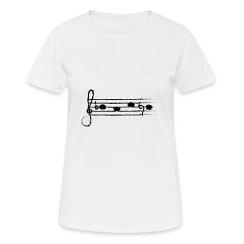 BACH as sheet music (black) - Women's Breathable T-Shirt - white - Front - AI Model Female 172 dark (172cm)