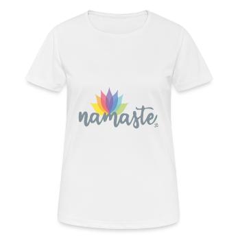 NAMASTE - Women's Breathable T-Shirt - white - Front - AI Model Female 172 dark (172cm)