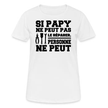 Opa - wenn Opa es nicht reparieren kann - Frauen T-Shirt atmungsaktiv - Weiß - Vorne - AI Model Female 172 dark (172cm)