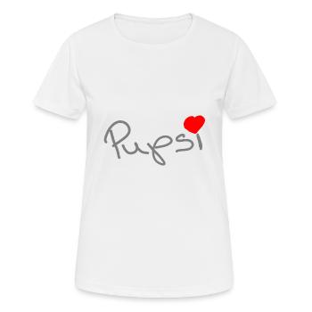 Pupsi - Frauen T-Shirt atmungsaktiv - Weiß - Vorne - AI Model Female 172 dark (172cm)