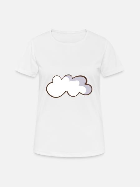 Wolke - Frauen T-Shirt atmungsaktiv - Weiß