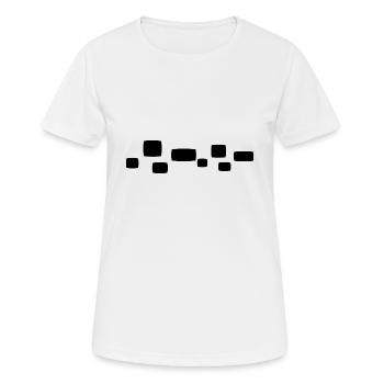 Motif de forme carrée carrée - T-shirt respirant Femme - blanc - Devant - AI Model Female 172 dark (172cm)