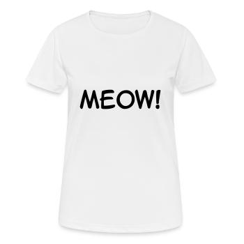 Meow - Women's Breathable T-Shirt - white - Front - AI Model Female 172 dark (172cm)