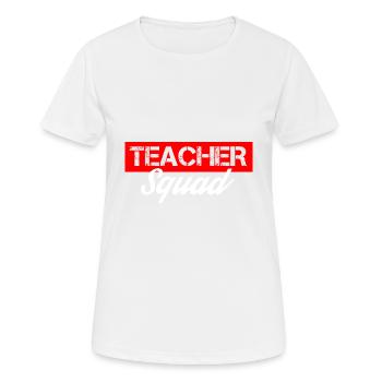 teacher squad - Frauen T-Shirt atmungsaktiv - Weiß - Vorne - AI Model Female 172 dark (172cm)