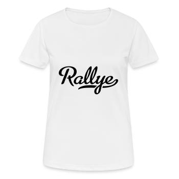 Rallye - Frauen T-Shirt atmungsaktiv - Weiß - Vorne - AI Model Female 172 dark (172cm)