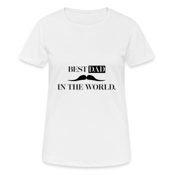 Meilleur papa du monde - T-shirt respirant Femme - blanc - Devant - AI Model Female 172 dark (172cm)