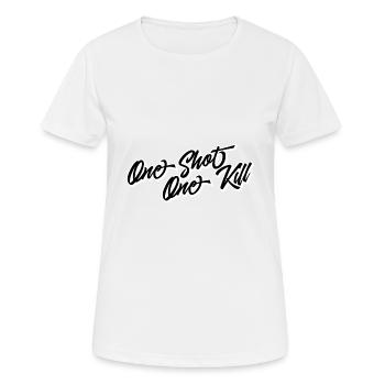 Un coup, un coup de feu, un tueur - T-shirt respirant Femme - blanc - Devant - AI Model Female 172 dark (172cm)