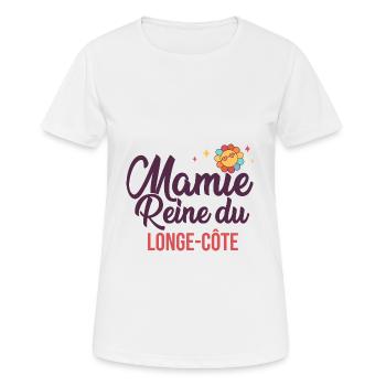 Mamie reine du long côte cadeau fête des mères - T-shirt respirant Femme - blanc - Devant - AI Model Female 172 dark (172cm)