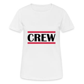 crew - Frauen T-Shirt atmungsaktiv - Weiß - Vorne - AI Model Female 172 dark (172cm)