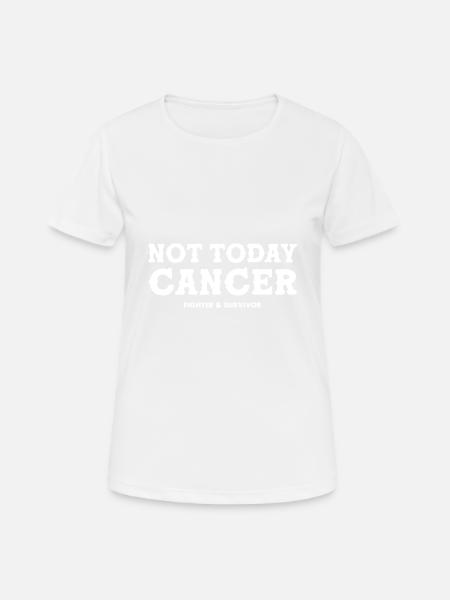 Nicht heute Krebsbekämpferin und Überlebende Brust - Frauen T-Shirt atmungsaktiv - Weiß