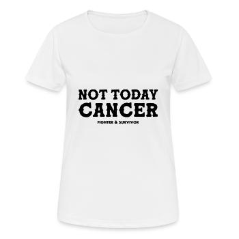 Nicht heute Krebsbekämpferin und Überlebende Brust - Frauen T-Shirt atmungsaktiv - Weiß - Vorne - AI Model Female 172 dark (172cm)