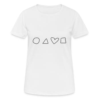 Formen Herz Form Symbole Kreis - Frauen T-Shirt atmungsaktiv - Weiß - Vorne - AI Model Female 172 dark (172cm)