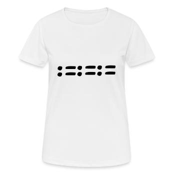 Linie punkte punkt formen muster - Frauen T-Shirt atmungsaktiv - Weiß - Vorne - AI Model Female 172 dark (172cm)