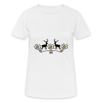 Trachten Motiv - Frauen T-Shirt atmungsaktiv - Weiß - Vorne - AI Model Female 172 dark (172cm)