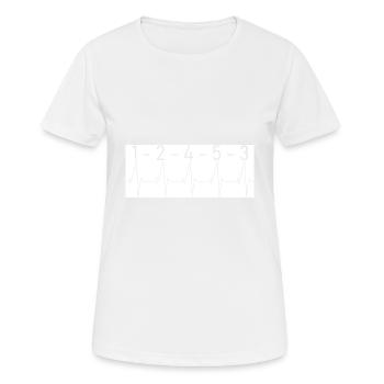 Heartbeat 5 cylindres - T-shirt respirant Femme - blanc - Devant - AI Model Female 172 dark (172cm)