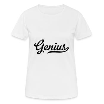 genius - Women's Breathable T-Shirt - white - Front - AI Model Female 172 dark (172cm)