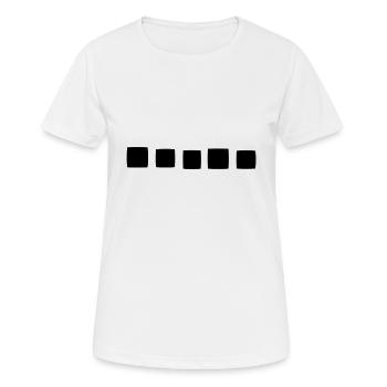 Formes d’icônes carrées carrées - T-shirt respirant Femme - blanc - Devant - AI Model Female 172 dark (172cm)