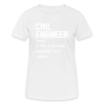 Civil Engineer Civil Engineer Building Engineer - Women's Breathable T-Shirt - white - Front - AI Model Female 172 dark (172cm)