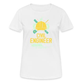 Future career as a civil engineer Civil engineering - Women's Breathable T-Shirt - white - Front - AI Model Female 172 dark (172cm)