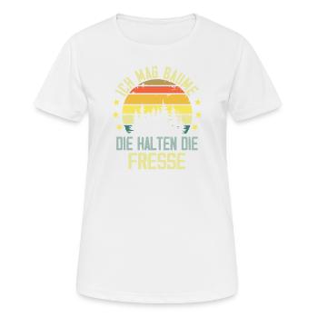Ich Mag Bäume Die Halten Die Fresse - Frauen T-Shirt atmungsaktiv - Weiß - Vorne - AI Model Female 172 dark (172cm)