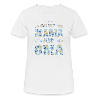 Ich Habe Zwei Titel Mama Und Oma - Frauen T-Shirt atmungsaktiv - Weiß - Vorne - AI Model Female 172 dark (172cm)