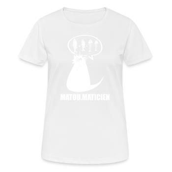mathématiques, mathématicien, fan de math - T-shirt respirant Femme - blanc - Devant - AI Model Female 172 dark (172cm)