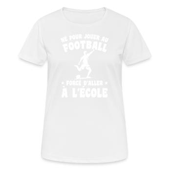 Football Joueur Cadeau Enfant Homme Garçon - T-shirt respirant Femme - blanc - Devant - AI Model Female 172 dark (172cm)