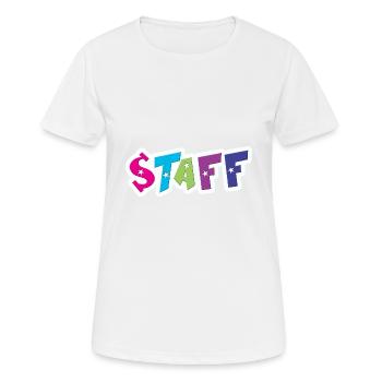 staff - T-shirt respirant Femme - blanc - Devant - AI Model Female 172 dark (172cm)