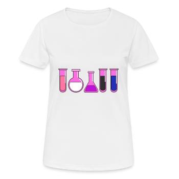 Tubes à essai Genderfluid Pride - T-shirt respirant Femme - blanc - Devant - AI Model Female 172 dark (172cm)