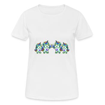 Unicorn Team Girls Beer Party Celebrate Colorful - Women's Breathable T-Shirt - white - Front - AI Model Female 172 dark (172cm)