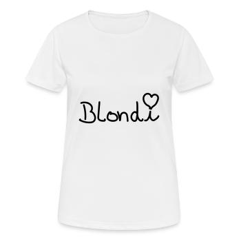 Blondi Herz Süß Freundin Bae Mädchen Girl Design - Frauen T-Shirt atmungsaktiv - Weiß - Vorne - AI Model Female 172 dark (172cm)