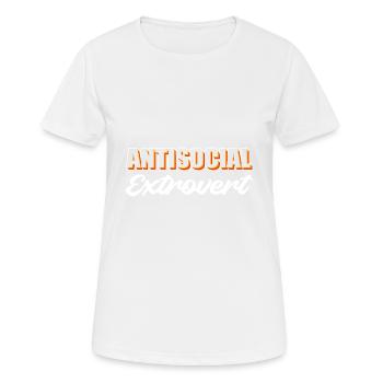 Antisoziale Extrovertierer Freundliche Person Gift - Frauen T-Shirt atmungsaktiv - Weiß - Vorne - AI Model Female 172 dark (172cm)