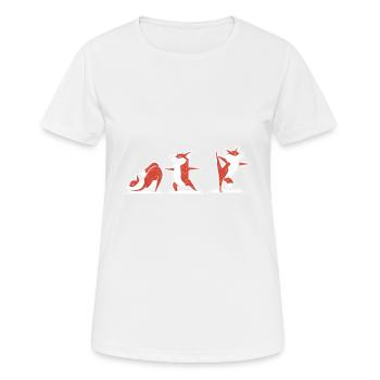 Fox Yoga Professeur de Yoga Poison - T-shirt respirant Femme - blanc - Devant - AI Model Female 172 dark (172cm)