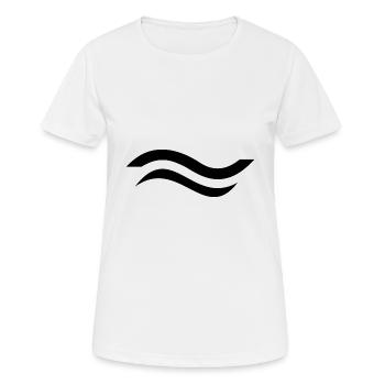 Finn Dinghy Klassenzeichen - Frauen T-Shirt atmungsaktiv - Weiß - Vorne - AI Model Female 172 dark (172cm)