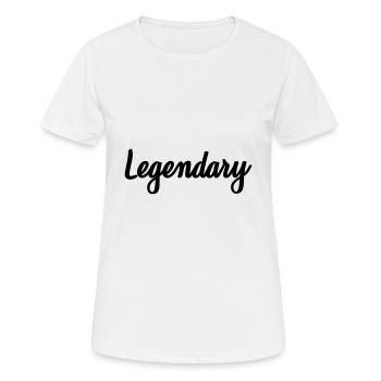 légendaire - T-shirt respirant Femme - blanc - Devant - AI Model Female 172 dark (172cm)