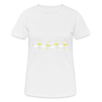 Icône de vin vin rouge - T-shirt respirant Femme - blanc - Devant - AI Model Female 172 dark (172cm)