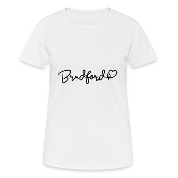Bradford Heartbeat City, Angleterre - T-shirt respirant Femme - blanc - Devant - AI Model Female 172 dark (172cm)