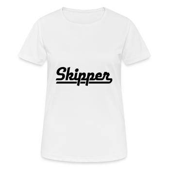 Skipper - Frauen T-Shirt atmungsaktiv - Weiß - Vorne - AI Model Female 172 dark (172cm)