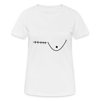 Brustkrebs - Frauen T-Shirt atmungsaktiv - Weiß - Vorne - AI Model Female 172 dark (172cm)